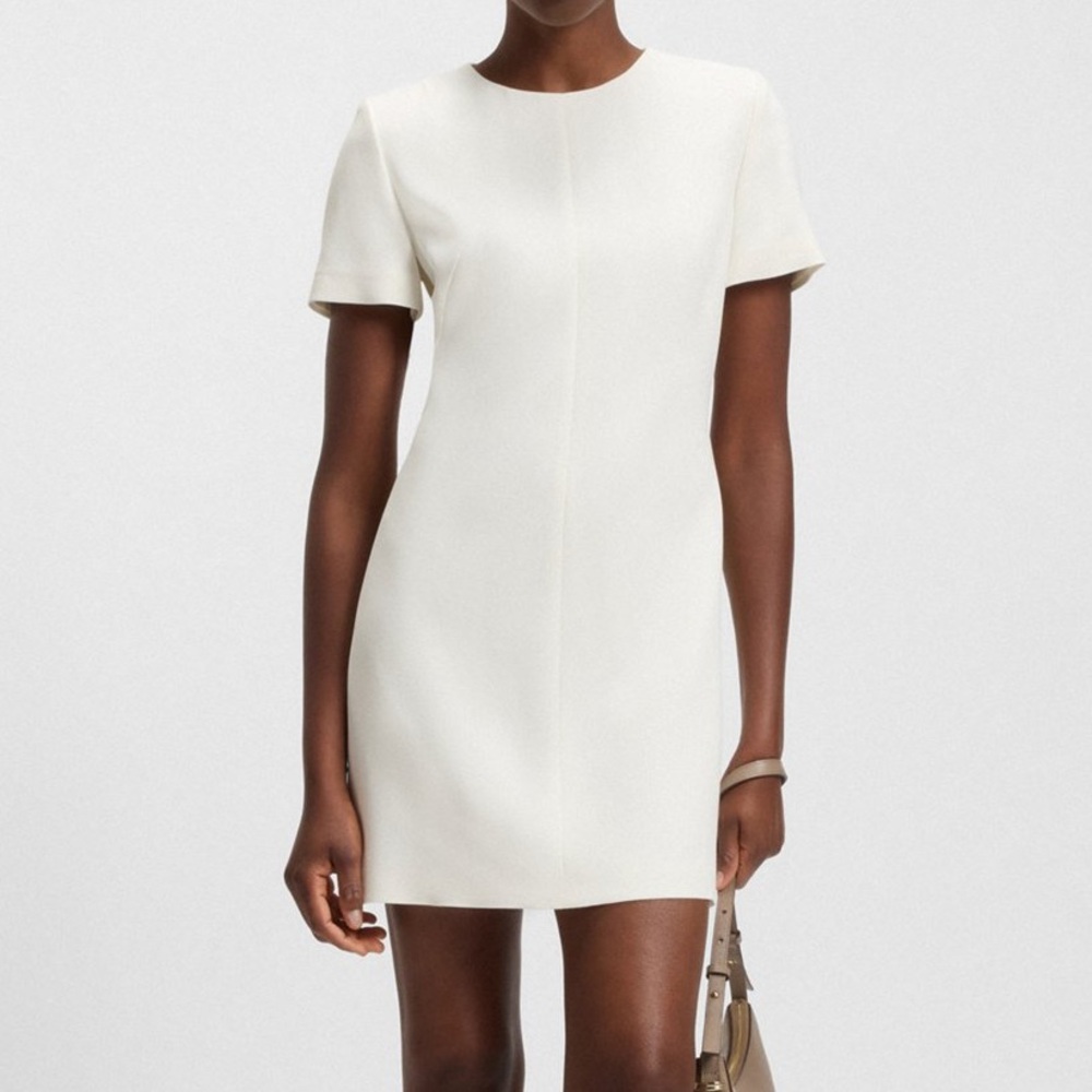 Versace White Crepe Women's Dress, size Small